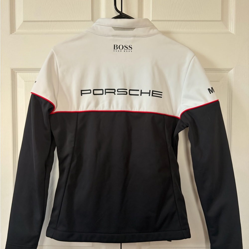 Hugo Boss Women’s White, Black & Red Porsche Motorsport Zip Jacket - Picture 2 of 3